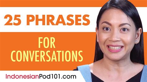 25 Indonesian Phrases To Use In A Conversation Youtube