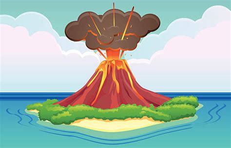 Volcano Eruption Clip Art Vector Images And Illustrations