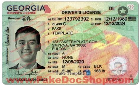 Georgia Drivers License Template Psd File Fakedocshop