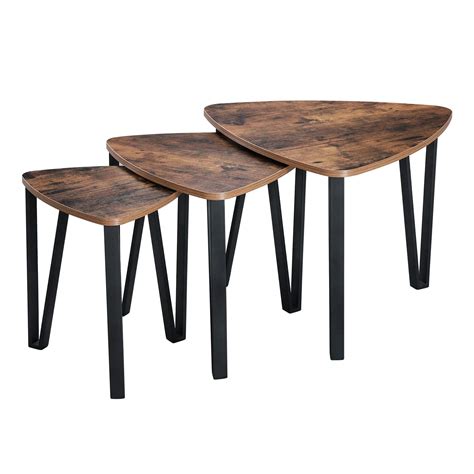 Buy Songmics Vintage Nesting Coffee Table Set Of 3 For Living Room End