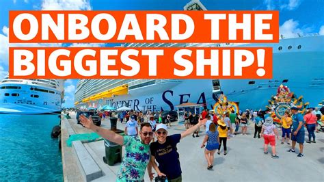 Boarding The Largest Cruise Ship In The World Wonder Of The Seas Youtube
