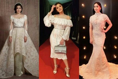 9 referensi gaun putih glamor ala artis indonesia bikin jatuh hati