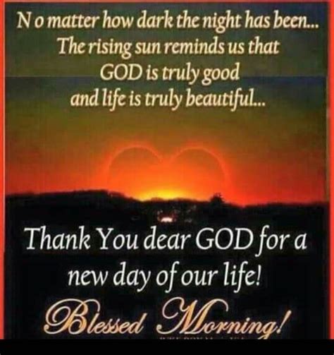 Thank You Dear God For A New Day Of Our Life Blessed Morning Good