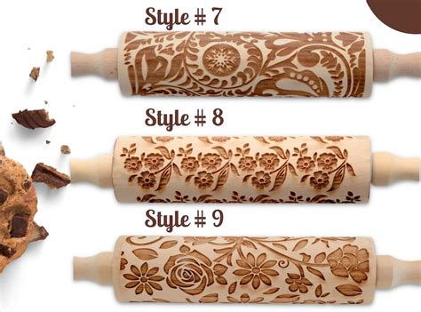 Embossing Rolling Pins Laser Engraved Rolling Pin Embossed Etsy