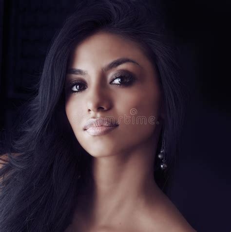 Beautiful Latina Woman With Long Hair Stock Image Image Of Pretty Portrait 117100731