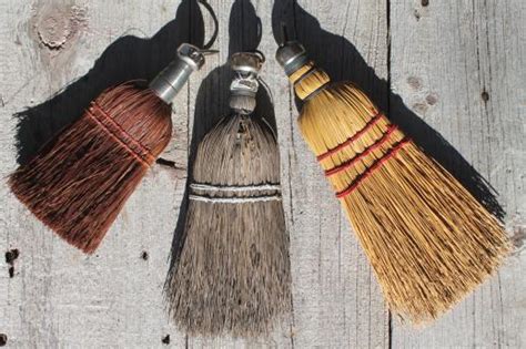 Vintage Whisk Broom Collection Primitive Old Natural Broom Straw Brooms
