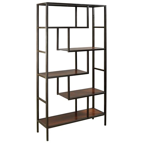 Signature Design By Ashley Frankwell Contemporary Metalwood Bookcase