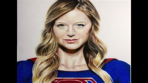 Drawing Supergirl With Colored Pencil Timelapse Youtube