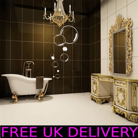 Bathroom wall stickers are available in a range of styles and colours perfect to restyle your room or adapt to suit an existing colour. Large Big Bubbles Bathroom Wall Art Stickers Decal Vinyl ...
