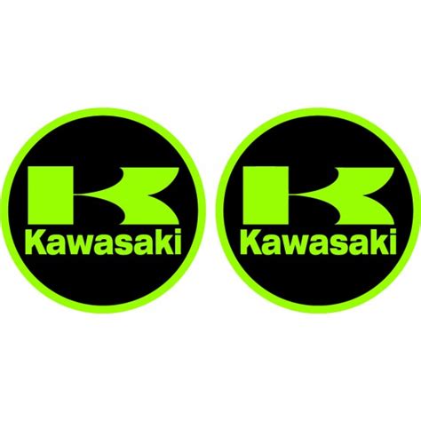 Kawasaki Logo Round Stickers Decals Decalshouse
