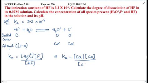 The Ionization Constant Of HF Is 3 2 X 10 4 Calculate The Degree Of