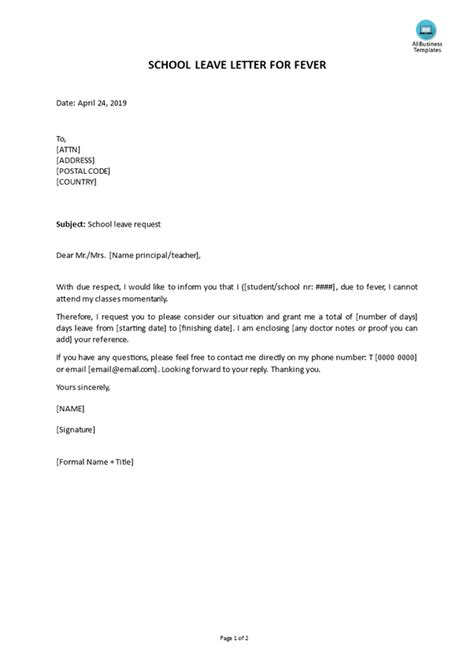 We did not find results for: How to write a leave letter because of a fever in modern ...