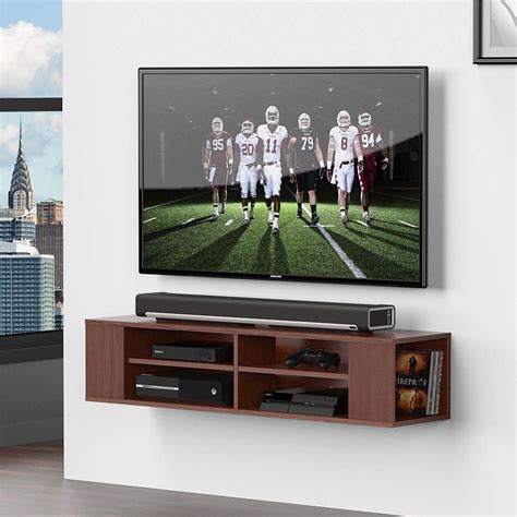 Fitueyes Floating Tv Shelf Wall Mounted Entertainment Center Media