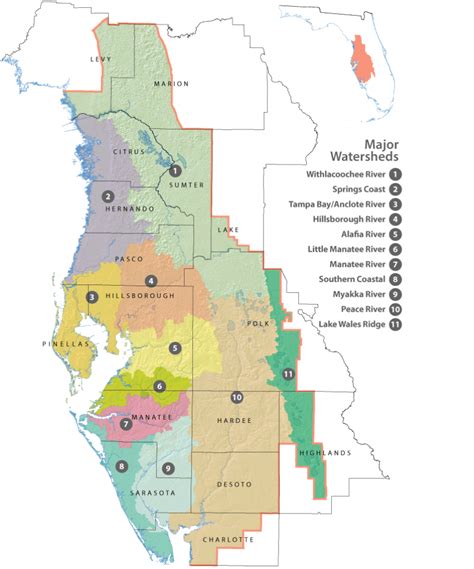 District Maps Major Watersheds Watermatters Florida Watershed Map