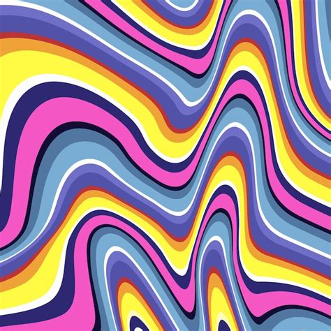Free Vector Psychedelic Groovy Background