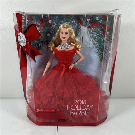 2018 Holiday Barbie Doll Mattel 30th Anniversary New Im Box Box