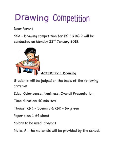 Judgement Sheet For Drawing Competition Joseph Farrier