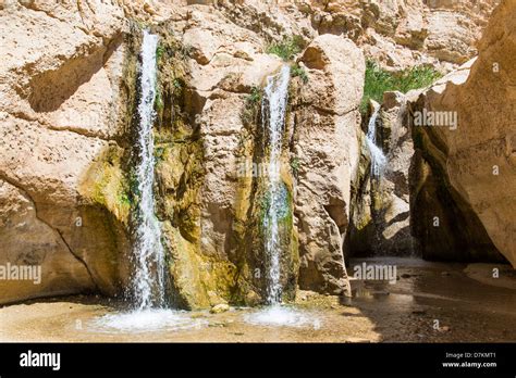 Waterfall In Tamerza Tunisia Stock Photo Alamy