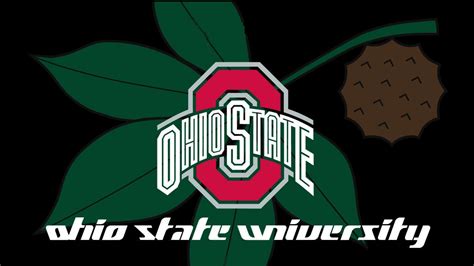 Ohio State University Red Block O And Buckeye Leaf Ohio State Buckeyes
