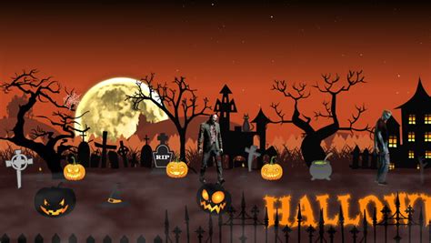 Halloween Black Pumpkin Night Graveyard Animation 4k