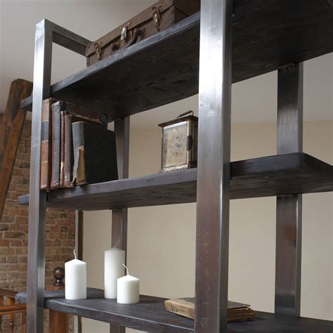 Metal kitchen shelves industrial looking floor. Industrial Style Freestanding Shelving Unit By Cosy Wood ...
