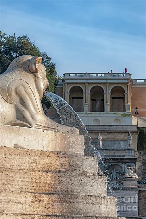 Rome Piazza Del Popolo Fountain Photograph By Antony Mcaulay Fine Art