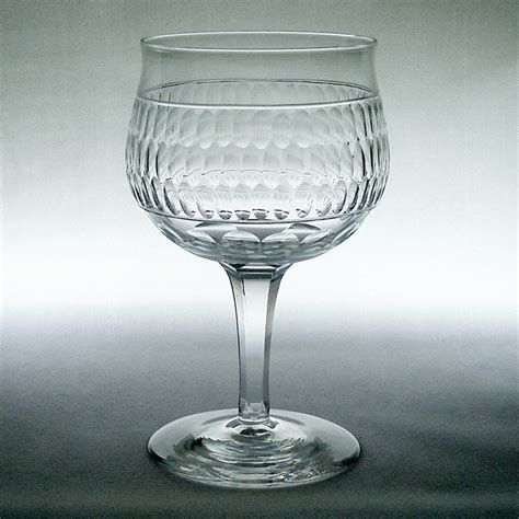 Whitefriars Crystal Roman Cut Wine Glass Cut Pattern