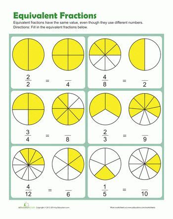 You can also customize them using the generator below. Equivalent Fractions Worksheet 5th Grade