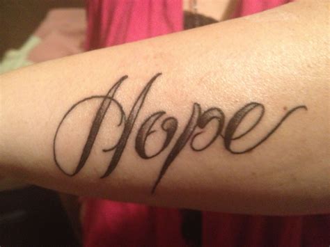 Hope Tattoo Hope Tattoo Tattoos Tattoo Quotes