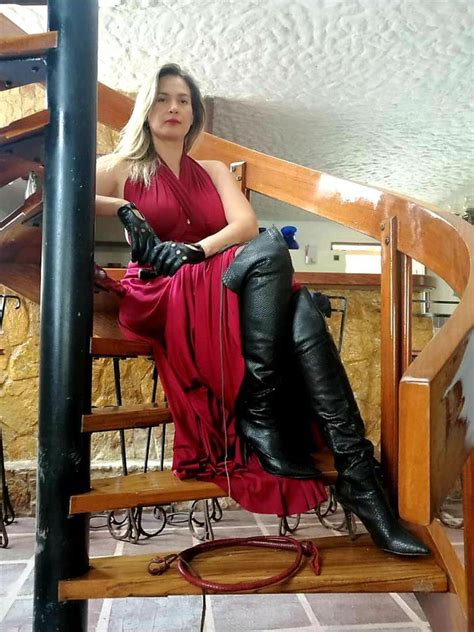 Beautiful And Dominant Mistress Joanna In 2022 Leather Boots Outfit