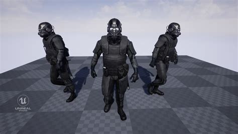 3d Model Special Forces Skifi Soldier Skin 3 Vr Ar Low Poly
