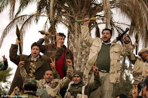 Libya Protests Freedom Fighters Clashed With Gaddafi S Army With Ft Scimitars Daily Mail Online
