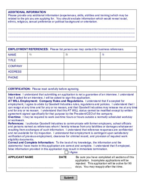 Goodwill Job Application Form Online 2023