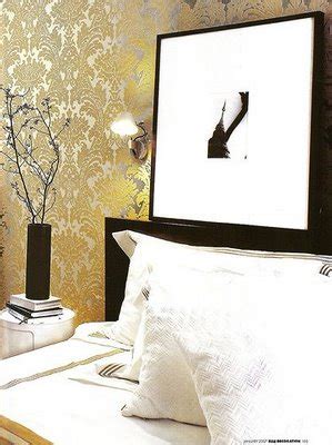 Maybe you would like to learn more about one of these? Yellow Metallic Wallpaper - Contemporary - bedroom - Elle ...