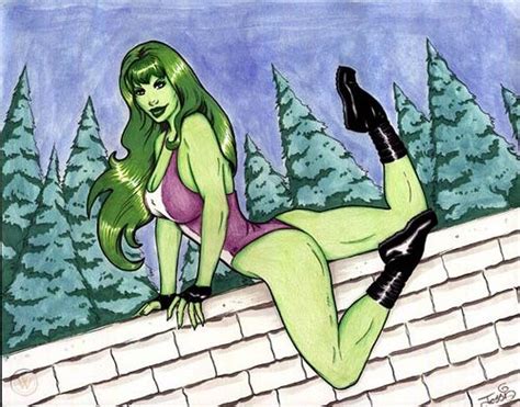 She Hulk Marvel Sexy Pin Up Art By Jessi Nelson 15603834