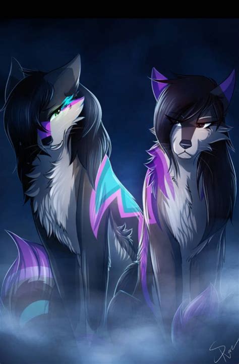 Two Evil Sisters Furry Art Cute Animal Drawings Anime Wolf Drawing