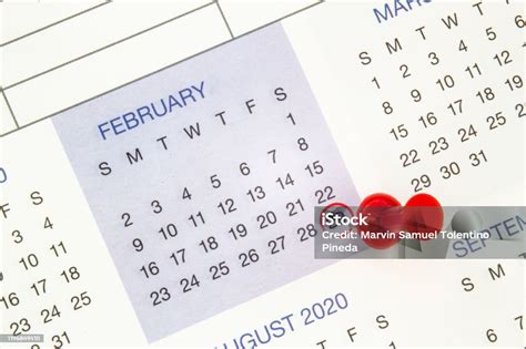 Kalender Pada 29 Februari Pada Tahun Kabisat Hari Kabisat Foto Stok