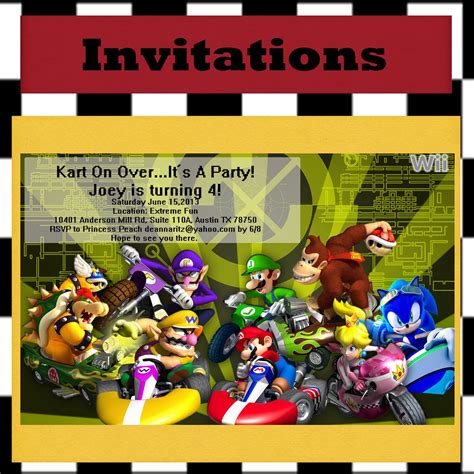 Gloriously Made Mario Kart Birthday Party