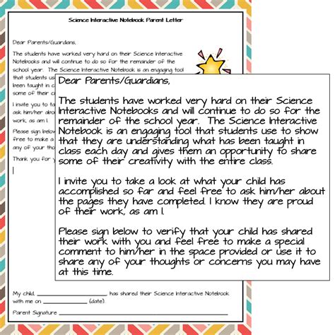 Science Interactive Notebook Parent Letters | Interactive science notebook, Interactive ...