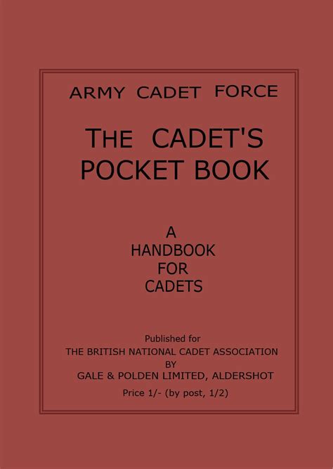 The Army Cadet Force The Cadets Pocket Book Wwii 1943 Edition Of