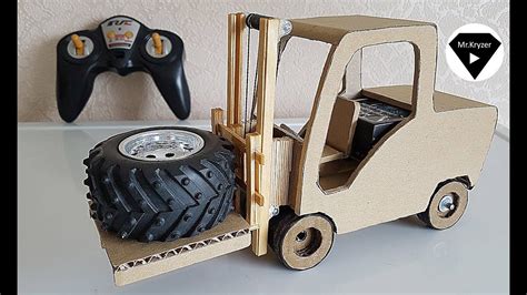 How To Make A Balanced Forklift From Cardboard And Sticks On The Radio