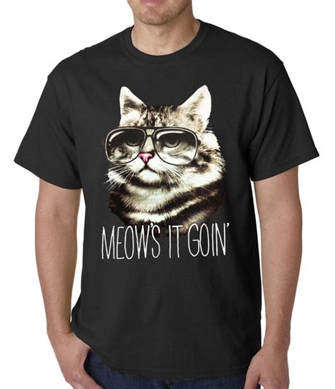 Meows It Going Funny Cat Mens T Shirt Bewild