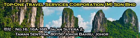 Tip corp corporation sdn bhd is a leader of manufacturer of conductive bags and bubble bags supplier in malaysia. Top-One-Travel-Services-Corporation-(M)-Sdn-Bhd - JBTOP10