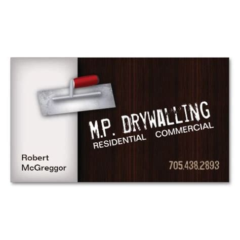 Drywall Business Card Templates Tutoreorg Master Of Documents
