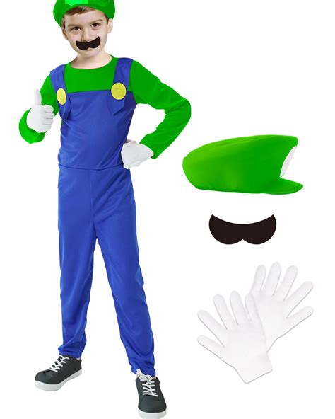 HEYFIZZ Plumber Costume Kids Boys-Halloween Costume for Kids Cosplay