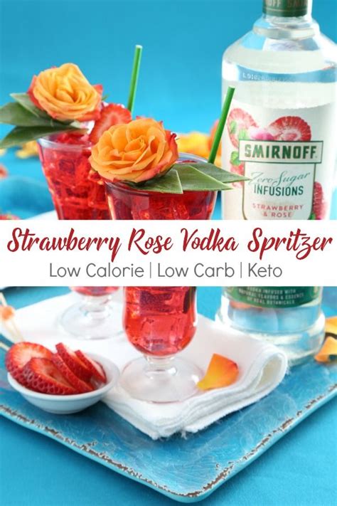 Strawberry Rose Vodka Spritzer Recipe Low Calorie