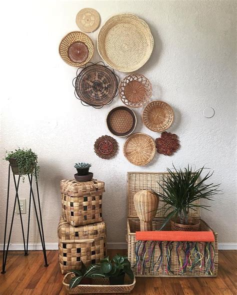However, most of them are roughly the same size. BOHO STYLE Wall Gallery | Basket wall decor, Baskets on ...