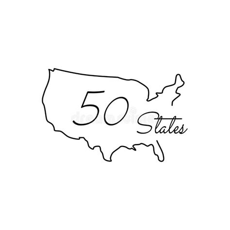 American Map Line Art Stock Illustrations 6709 American Map Line Art