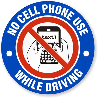 No Cellphone Use, While Driving Label - No Cellphone Label, SKU: LB ...
