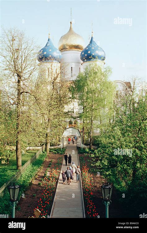 A Road To The Assumption Cathedral Of The Trinity Lavra Of St Sergius